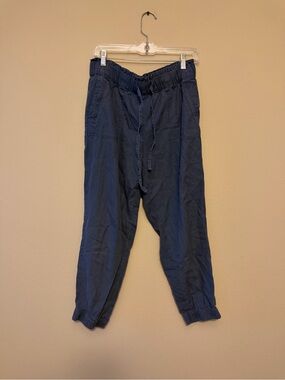 LOFT Navy Drawstring Jogger Pants
